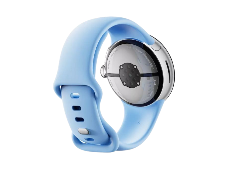 Google Pixel Watch 2 глянцевый серебристый/залив