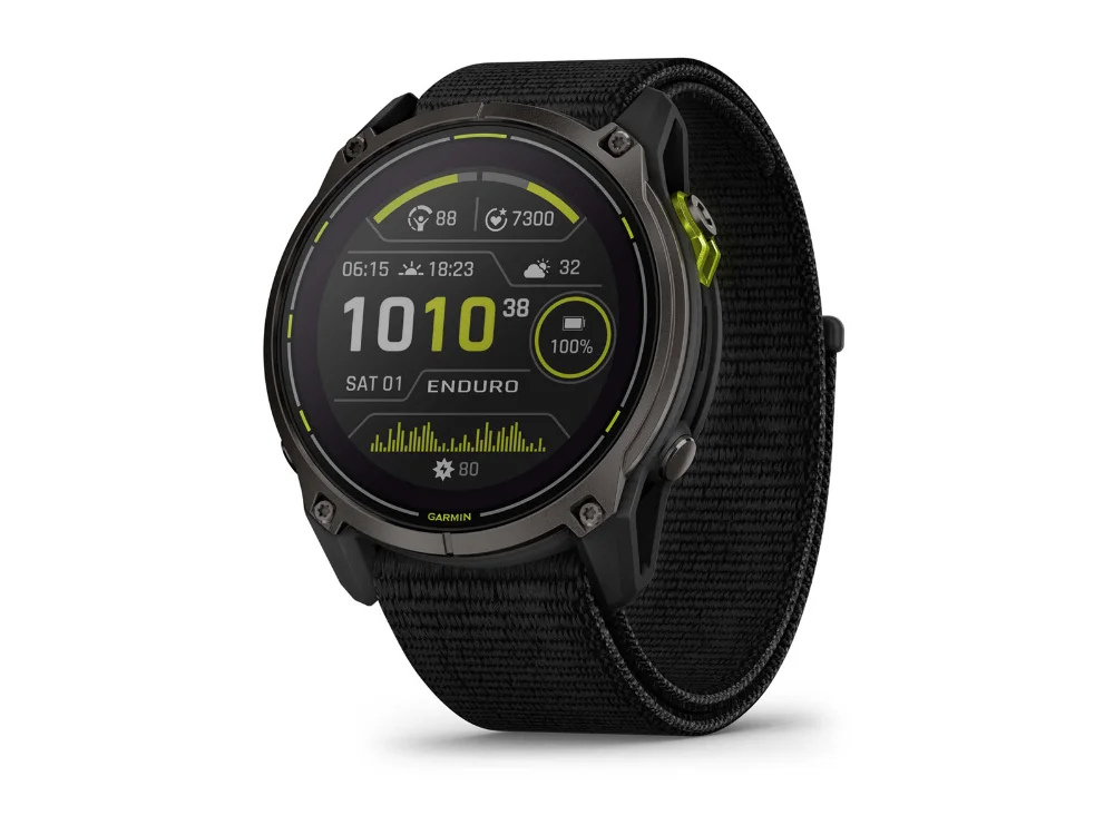 Garmin Enduro 3, карбоново-серый титан, чёрный нейлоновый ремешок