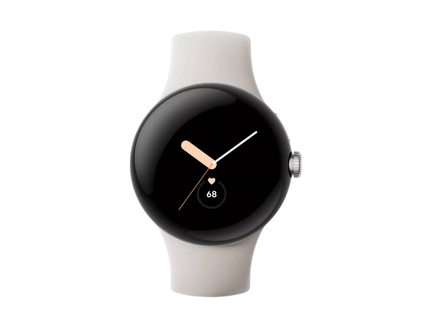 Google Pixel Watch LTE глянцевый серебристый/мел