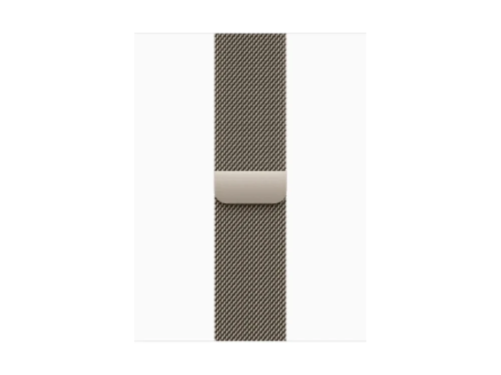 Apple Watch Series 12 GPS + Cellular 46 мм Титан Натуральный титан (Natural) с Миланский сетчатый браслет (Milanese Loop) — вид сбоку