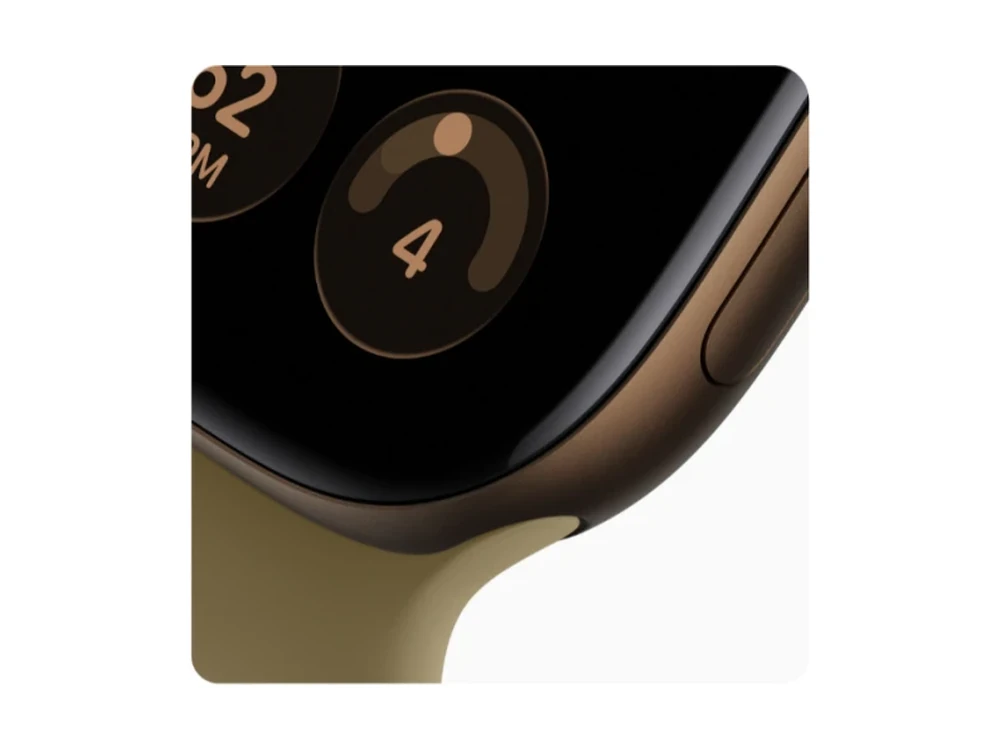 Apple Watch Series 12 GPS 42 мм Алюминий Тёмная бронза (Dark Bronze) с Оливковый спортивный ремешок (Olive Sport Band) — детальный вид