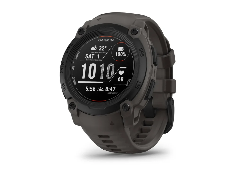 Garmin Instinct E 40 mm, чёрный, тёмно-серый силиконовый ремешок