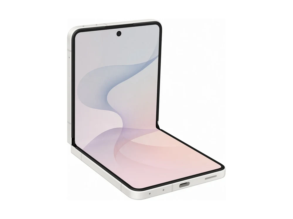 Samsung Galaxy Z Flip 8 Кремовый — вид сбоку