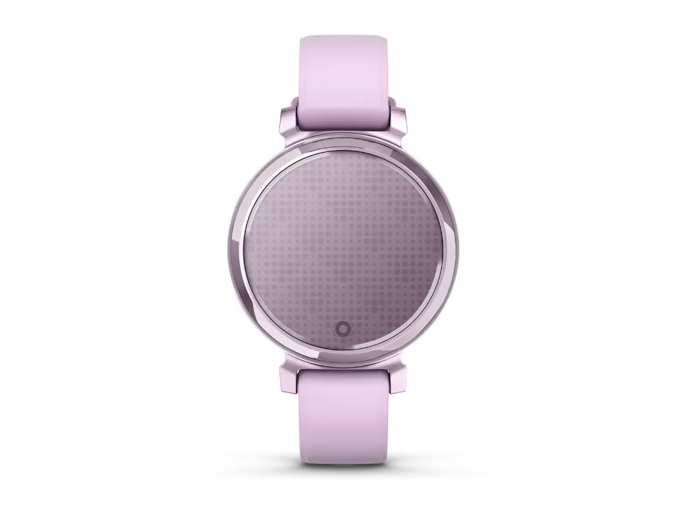Garmin Lily 2, сиреневый металлик, сиреневый силиконовый ремешок — вид спереди